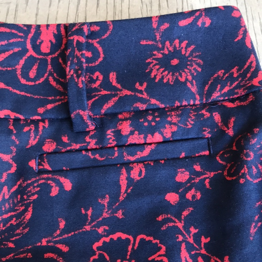LOFT - Red & Blue Curvy Pencil Pants - SZ 6